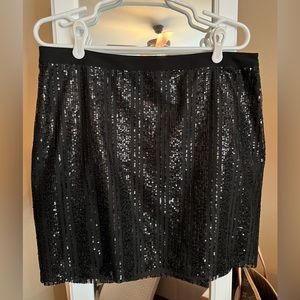 CeCe black sequin skirt